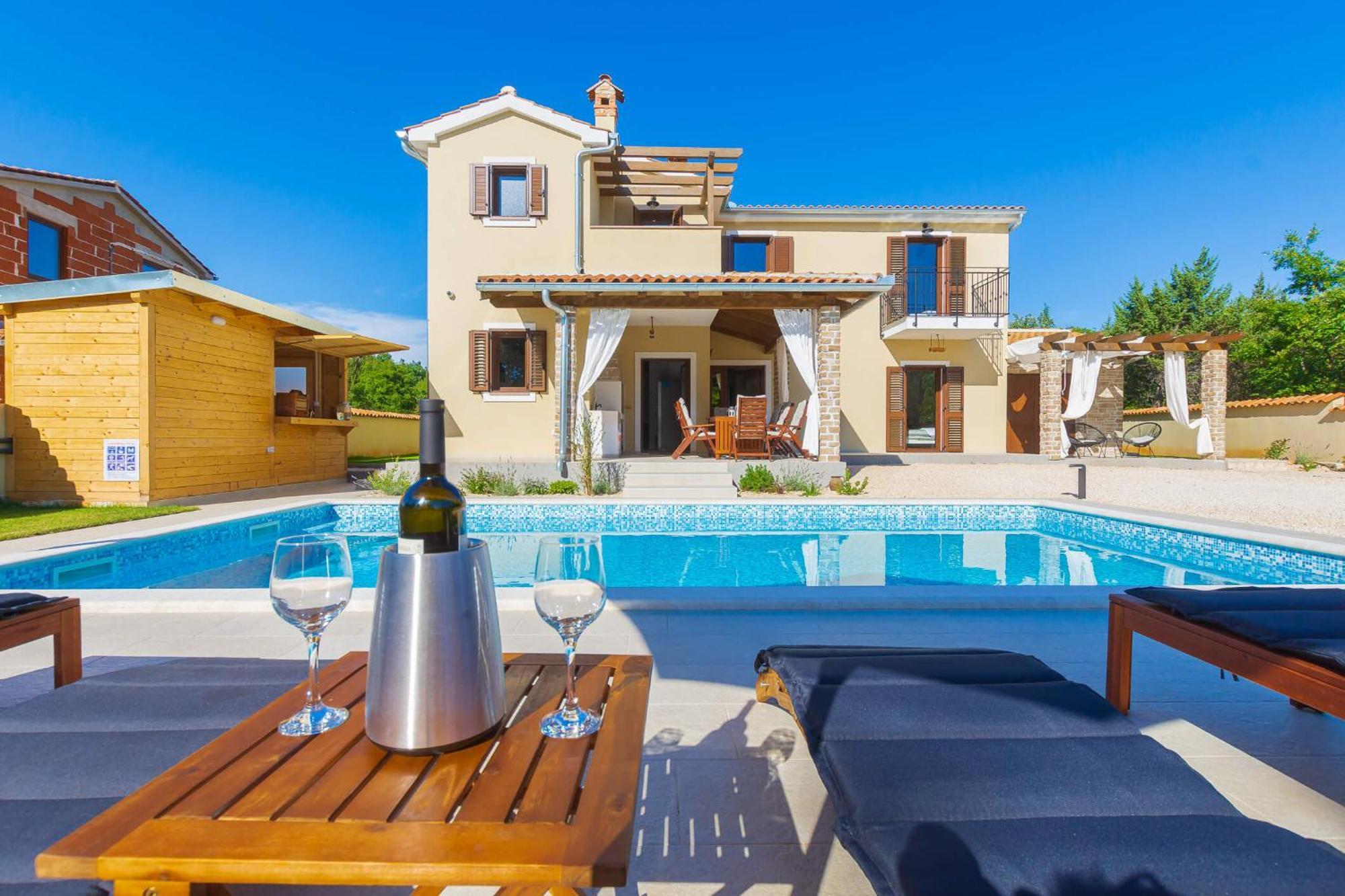 Villa David - Luxurious Secluded Villa With A Heated Pool Butkovići エクステリア 写真